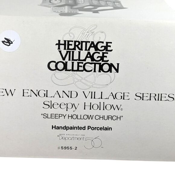 Vintage Sleepy Hollow Church: Dept 56 New England Village Lighted Building - Picture 8 of 8